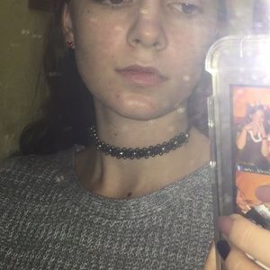 Green/silver choker